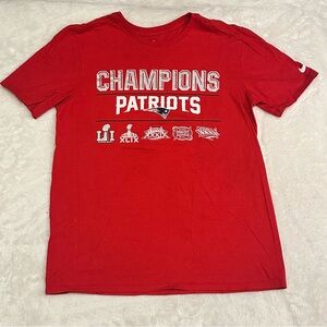 Nike New England Patriots Super Bowl Red Shirt Size M NFL Football
